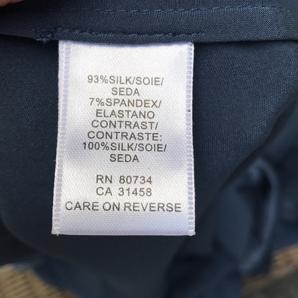 BCBG BLUE SILK DRESS WITH BELT - Picture 4 of 4